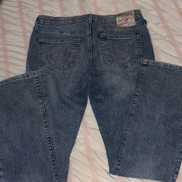 True Religion Denim - True Religion Classic Blue Jeans With White Stitching